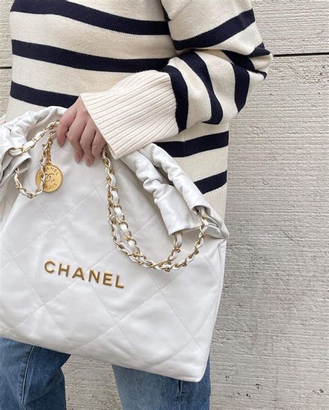 chanel white purese|Chanel 22 bag small price.